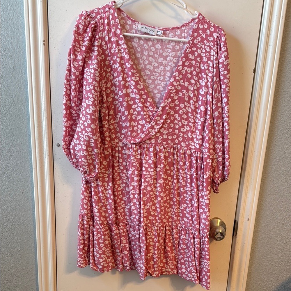 pink floral mini